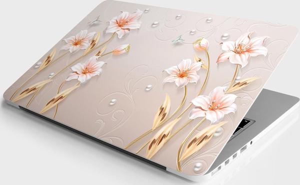 Laptop Sticker Bilgisayar Notebook Pc Kaplama Etiketi 3D Çiçek - Image 1