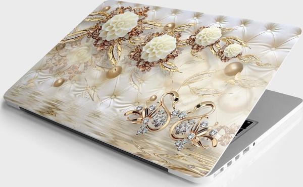 Laptop Sticker Bilgisayar Notebook Pc Kaplama Etiketi Pearls Gold - Image 1