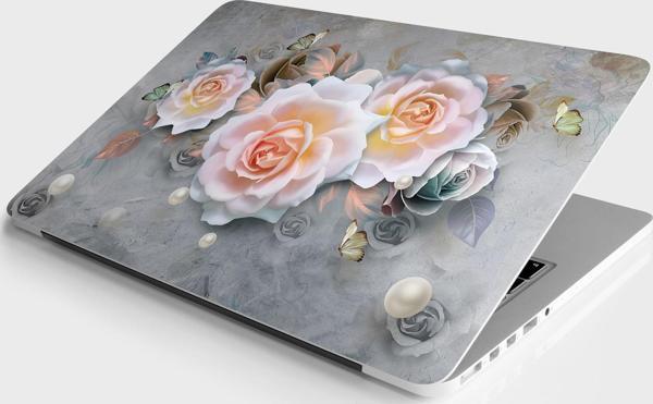 Laptop Sticker Bilgisayar Notebook Pc Kaplama Etiketi 3D Gül - Image 1