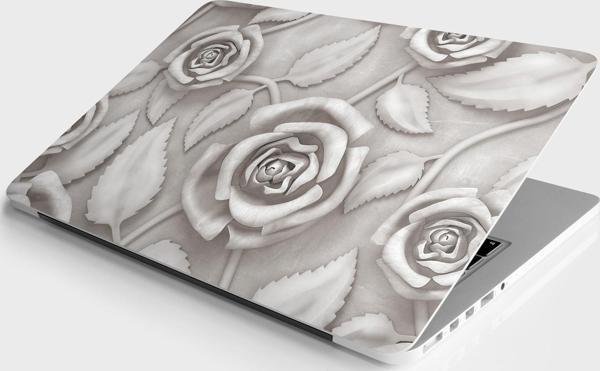 Laptop Sticker Bilgisayar Notebook Pc Kaplama Etiketi 3D Gül Çiçek - Image 1