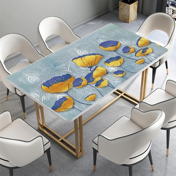 Masa Kaplama Folyosu Mobilya Masa Kaplama Folyoları Sarı Gelincik - Image 1