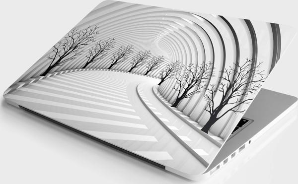Laptop Sticker Bilgisayar Notebook Pc Kaplama Etiketi 3D Yol Ağaç - Image 1