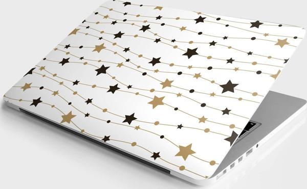 Laptop Sticker Bilgisayar Notebook Pc Kaplama Etiketi Altın Yıldızlar - Image 1