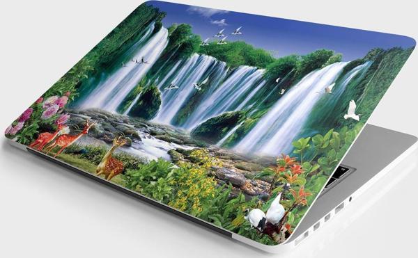 Laptop Sticker Bilgisayar Notebook Pc Kaplama Etiketi Şelale Kuşlar - Image 1