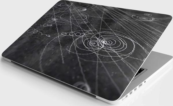 Laptop Sticker Bilgisayar Notebook Pc Kaplama Etiketi Siyah Çizim - Image 1