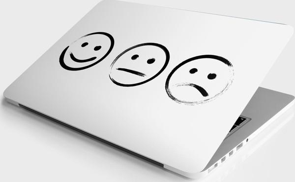 Laptop Sticker Bilgisayar Notebook Pc Kaplama Etiketi Smile Emoticon - Image 1