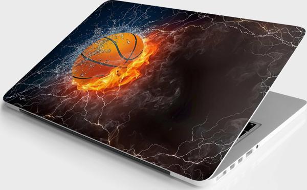 Laptop Sticker Bilgisayar Notebook Pc Kaplama Etiketi Basketball Fire - Image 1