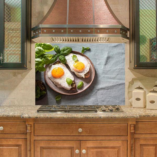 Mutfak Duvar Tezgah Arası Ocak Arkası Sticker Kaplama Yumurta - Image 1