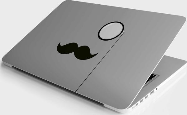 Laptop Sticker Bilgisayar Notebook Pc Kaplama Etiketi Bıyık - Image 1