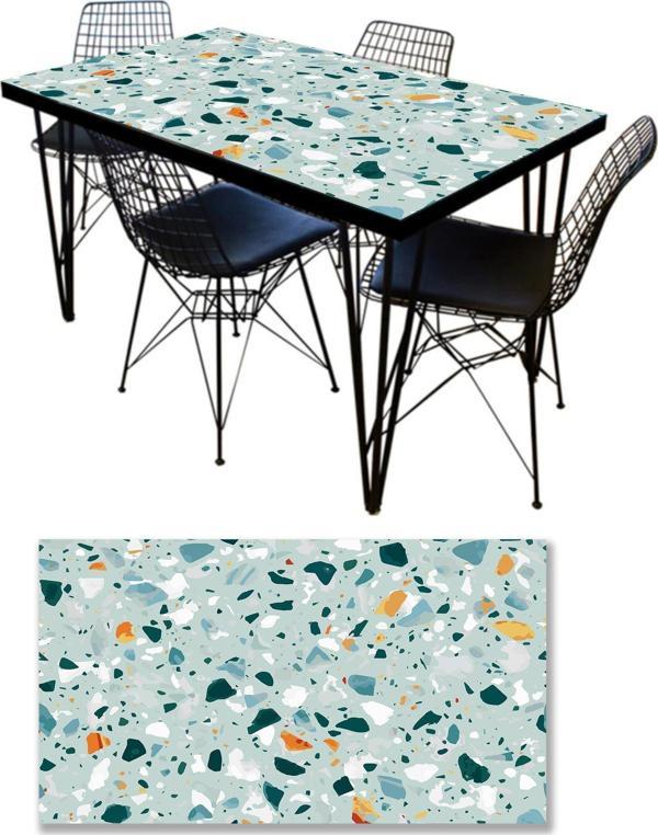 Masa Kaplama Folyosu Mobilya Masa Kaplama Folyoları Terrazzo - Image 1