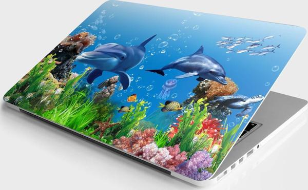 Laptop Sticker Bilgisayar Notebook Pc Kaplama Etiketi Deniz Balıklar - Image 1