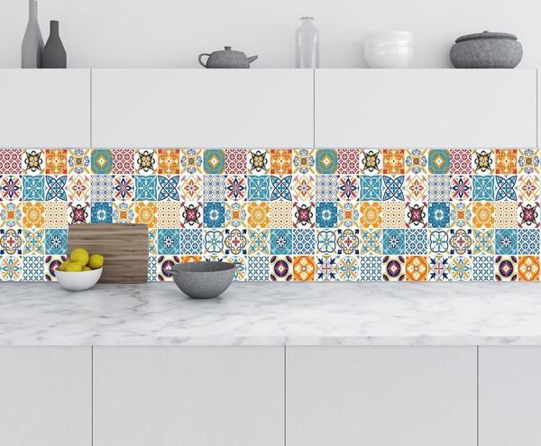 Mutfak Tezgah Arası Folyo Fayans Kaplama Folyosu Fayans Deseni 60x200 CM - Image 1