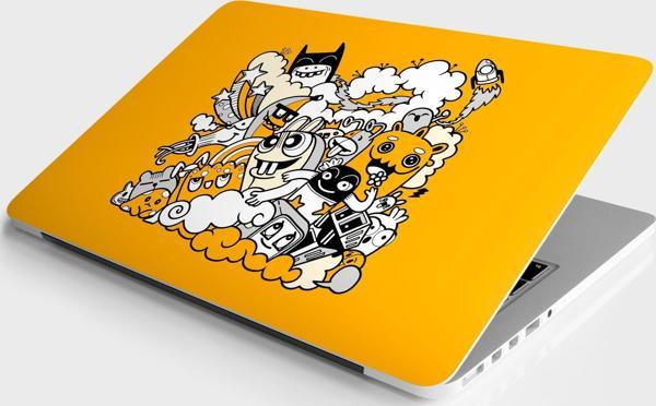 Laptop Sticker Bilgisayar Notebook Pc Kaplama Etiketi Dooddle - Image 1