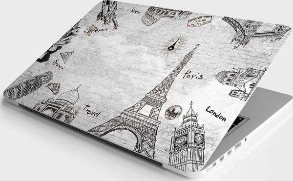 Laptop Sticker Bilgisayar Notebook Pc Kaplama Etiketi Dünyanın Simge Yerleri - Image 1
