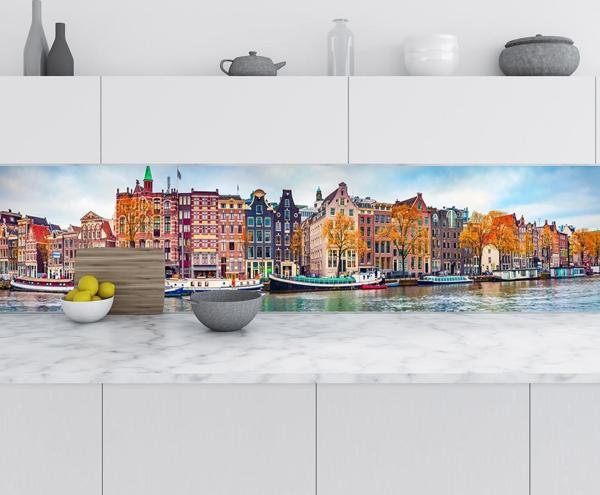 Mutfak Tezgah Arası Folyo Fayans Kaplama Folyosu Amsterdam 60x300 CM - Image 1