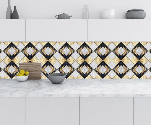 Mutfak Tezgah Arası Folyo Fayans Kaplama Folyosu Art Deco 60x500 CM - Image 1