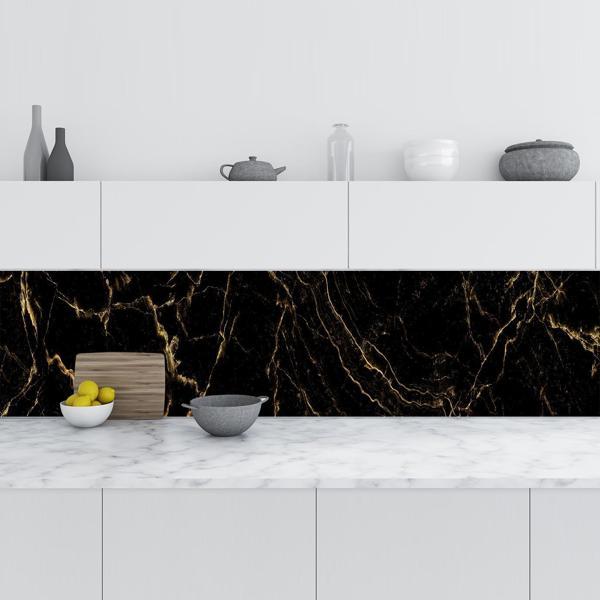 Mutfak Tezgah Arası Folyo Fayans Kaplama Folyosu Gold Russia 60x300 CM - Image 1