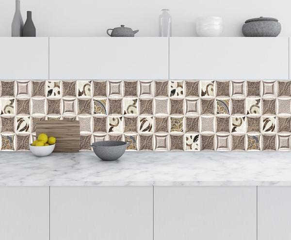 Mutfak Tezgah Arası Folyo Fayans Kaplama Folyosu Seramik Rustik Design 60x200 CM - Image 1