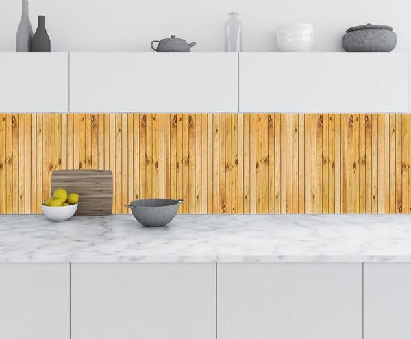 Mutfak Tezgah Arası Folyo Fayans Kaplama Folyosu Bej Ahşap 60x300 CM - Image 1