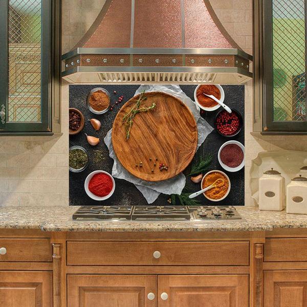 Mutfak Duvar Tezgah Arası Ocak Arkası Sticker Kaplama Hint Baharatlar - Image 1