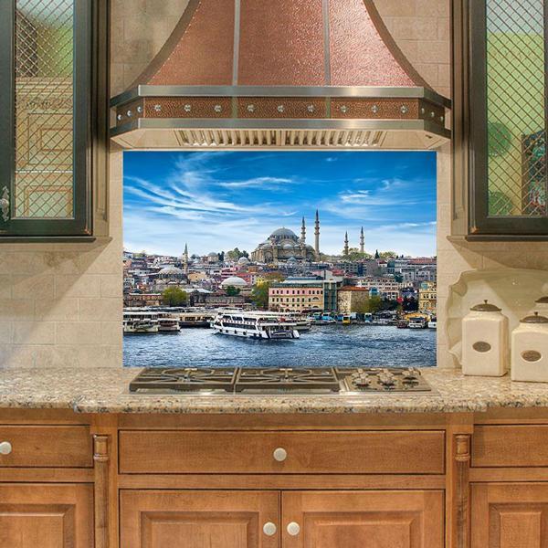 Mutfak Duvar Tezgah Arası Ocak Arkası Sticker Kaplama İstanbul - Image 1