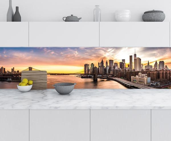 Mutfak Tezgah Arası Folyo Fayans Kaplama Folyosu Brooklyn Köprüsü 60x200 CM - Image 1