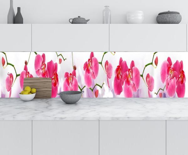Mutfak Tezgah Arası Folyo Fayans Kaplama Folyosu Pembe Orkide 60x500 CM - Image 1