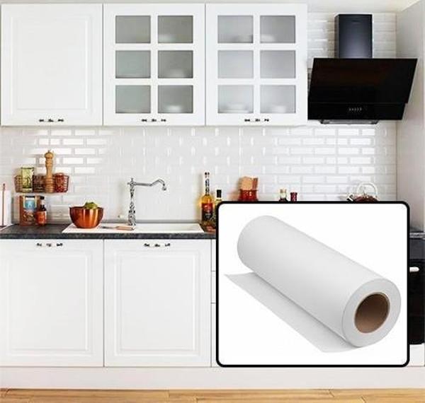 Parlak Beyaz Mobilya ve Dolap Kaplama Folyosu 68 CM 68 cm x 7 Metre - Image 1