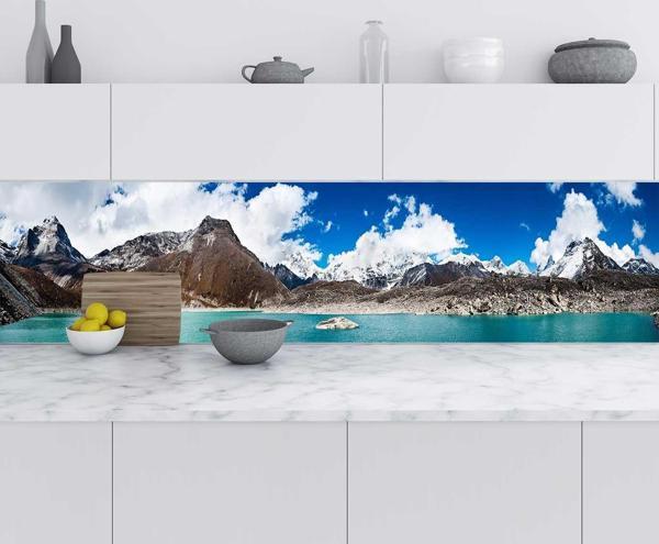 Mutfak Tezgah Arası Folyo Fayans Kaplama Folyosu Himalaya 60x100 CM - Image 1