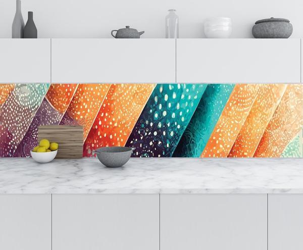 Mutfak Tezgah Arası Folyo Fayans Kaplama Folyosu Soyut Teknoloji 60x400 CM - Image 1