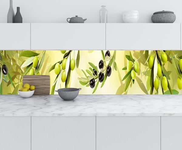 Mutfak Tezgah Arası Folyo Fayans Kaplama Folyosu Zeytin Dalı 60x100 CM - Image 1