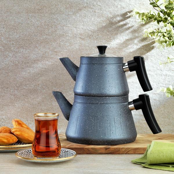 Schafer Solea Çaydanlık Takımı 3 Parça-Gri - Image 1