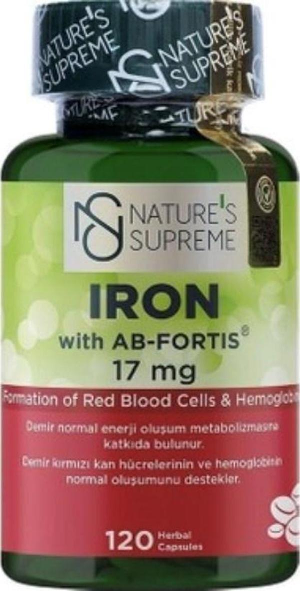 Nature's Supreme iron 17 Mg 120 Kapsül - Image 1