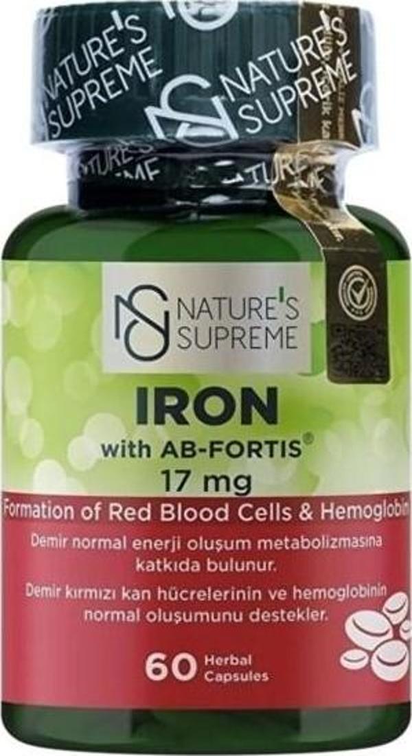 Nature's Supreme iron 17 Mg 60 Kapsül - Image 1