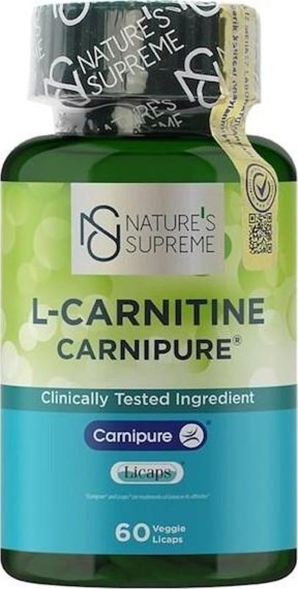 Natures Supreme L-Carnitine Carnipure 60 Kapsül Aromasız - Image 1
