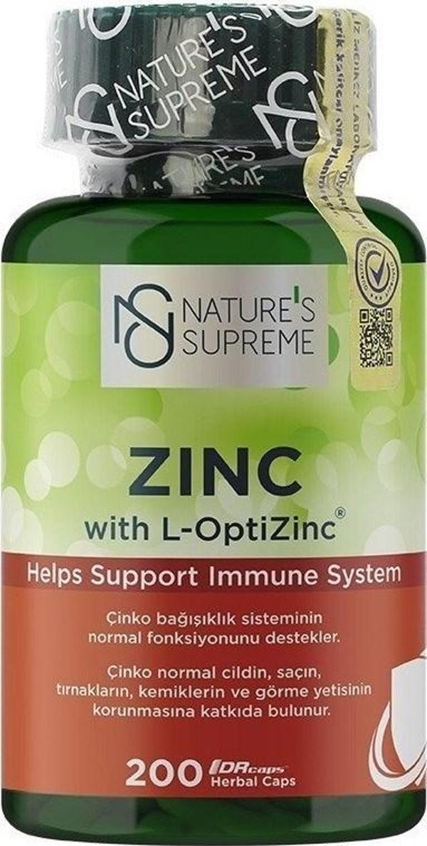 Nature's Supreme Zinc 15 Mg 200 Kapsül - Image 1