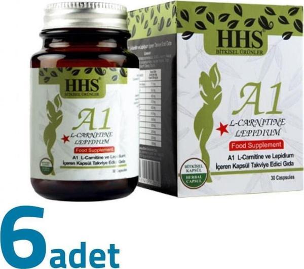 A1 L-carnitine Lepidium A 1 Bitkisel 30 Kapsül X 6 Adet Kutu - Image 1