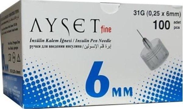Fine Insülin Kalem Iğnesi 31g 0.25 X 6mm - Image 1