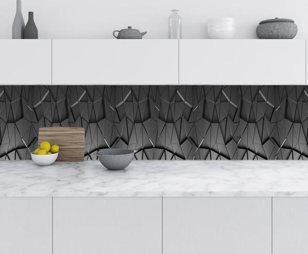 Mutfak Tezgah Arası Folyo Fayans Kaplama Folyosu Tangram 60x400 CM - Image 1
