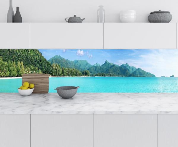 Mutfak Tezgah Arası Folyo Fayans Kaplama Folyosu Tayland Ada 60x100 CM - Image 1