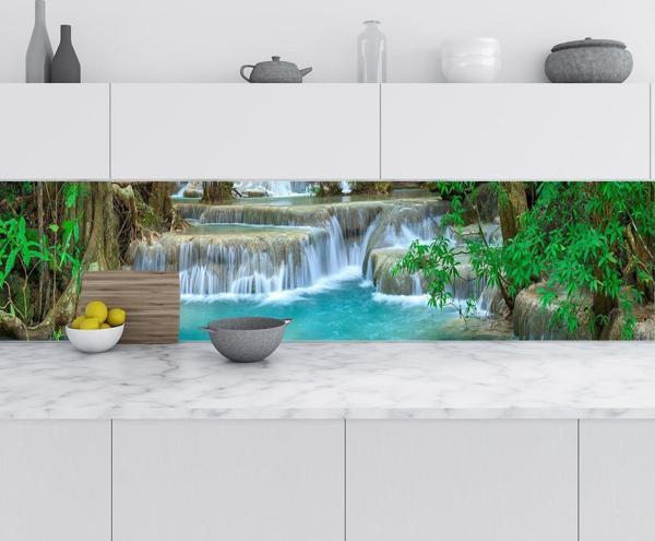 Mutfak Tezgah Arası Folyo Fayans Kaplama Folyosu Tayland Şelale 60x100 CM - Image 1