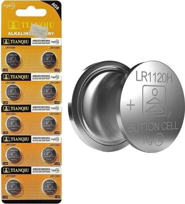 Tianqiu AG-8 Alkalin LR1120 Düğme Pil 10'lu Paket - Oxford - Image 1