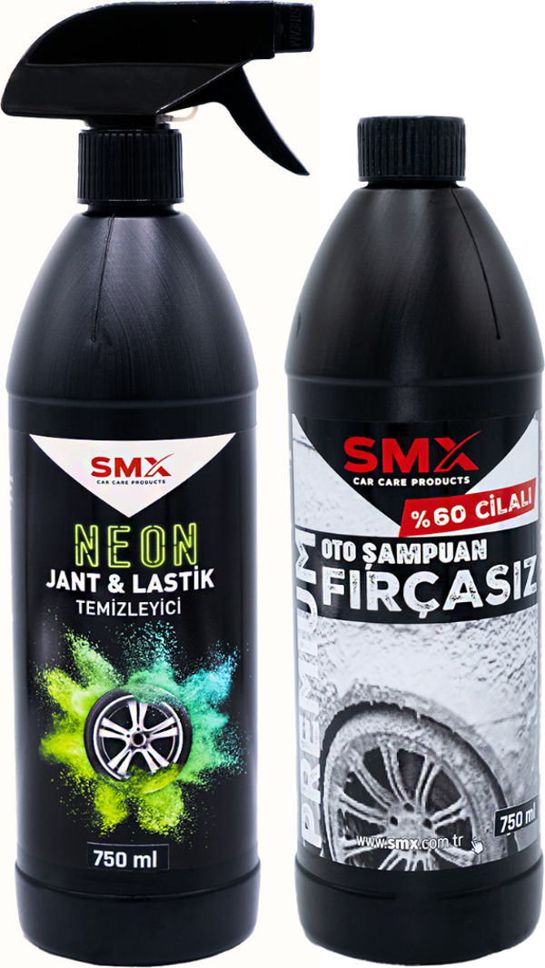 Neon Jant & Lastik Temizleyici 750Ml.+ Premium %60 Cilalı Oto Şampuanı 750Ml. - Image 1