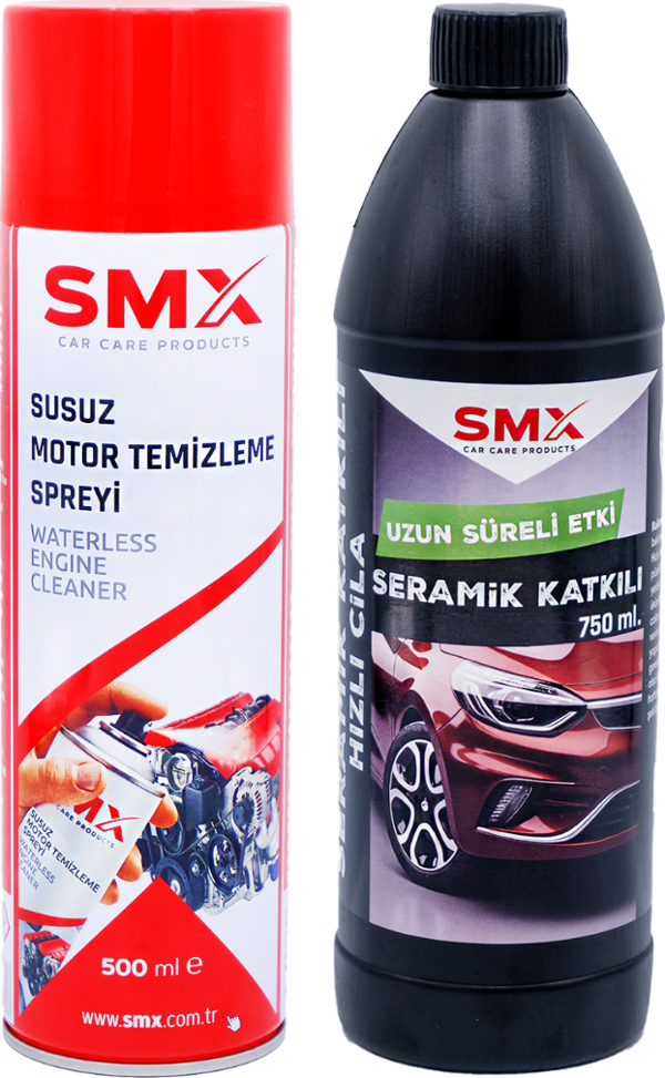 Susuz Motor Temizleme Spreyi 500 Ml + Seramik Katkılı Hızlı ve Pratik Cila 750 Ml (MUHTEŞEM 2'Lİ) - Image 1