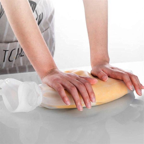 Orta Hamur Torbası Silikon Şeffaf Hamur Yoğurma Torbası Ekmek Makarna Mantı Hamuru Kolay Yoğurma-Findit - Image 1