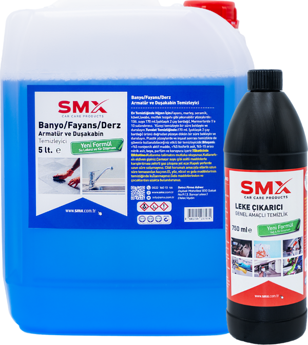 Genel Amaçlı Temizlik Ürünü 750ml + Banyo-Fayans-Derz-Armatür ve Duşakabin Temizleyici 5 Lt - Image 1