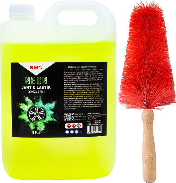 Neon Jant & Lastik Temizleyici 5 Lt.  + Jant Temizleme Fırçası - Image 1