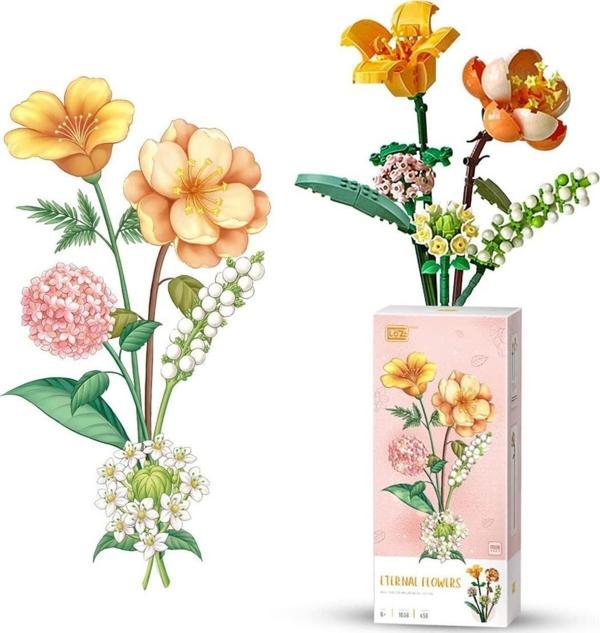 Loz Zambak Papatya Ortanca 456 Parça Block LZ1658 - Image 1