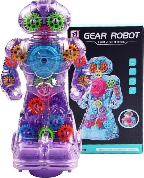 Sesli ve Işıklı 360 Derece ve Çarkları Dönen Oyuncak Robot - Image 1