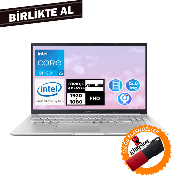 Asus Vivobook i5-13420H 16GB 1TB SSD 15.6" FHD W11P + 128GB Flash Disk X1502VA-NJ871 031 - Image 1